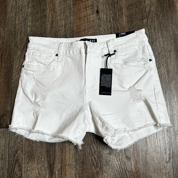 Kut from the Kloth Pants - Kut from the Kloth White Jean Shorts Fitted Design